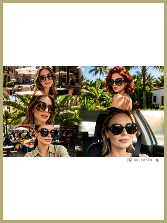 Oversized Hexagonal Sunglasses Women Polarized UV400 TR90 Acetate Fashion Shades main image 5